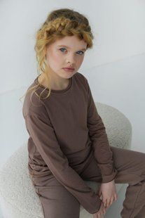Кофта-лонгслів дитяча однотонна 116/122, 128/134 (6 цв.) "TEVI" недорого від прямого постачальника Sin1510-1532i_1 фото