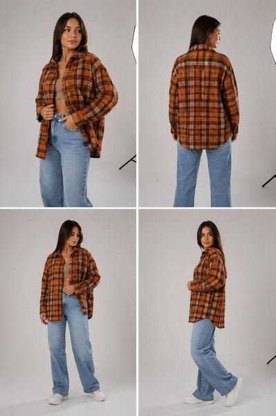 Рубашка из байки, один ONE SIZE "NASH" недорого от прямого поставщика Rin1549-311_кл_коричн_v фото