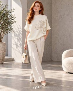 Светр з квітковим принтом з трикотажу 42-46, ONE SIZE (3кол) "OPTSHOP" недорого від прямого постачальника RIN1553-1694v фото