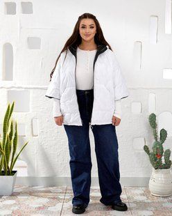 Жилет жіночий з плащівки з декором з стразів у стилі oversized 50-52, 54-56, 58-60 (7кол) "VIRAMODA" недорого від прямого постачальника RIN2322-718v фото