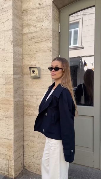 Укорочений тренч жіночий з високоякісного котону 42-46 (5кол) "GLOSSY" недорого від прямого постачальника Rin850-043v фото