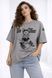 Футболка женская oversize из кулира 42-46 (4цв) "BONJOUR" недорого от прямого поставщика RIN1551-М55_мишка_космонавт_v фото 3