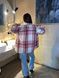Рубашка в клетку женская из кашемира 42-46, ONE SIZE "BLABLADRESS" недорого от прямого поставщика SIN824/825-1611_клетка_розовый_v фото 3