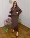 Костюм женский с юбкой и летучкой из микровельвета и эко-кожи 50-52, 54-56, 58-60, 62-64 (3цв) "BELKA" недорого от прямого поставщика 2PLBeg734-14v фото 5
