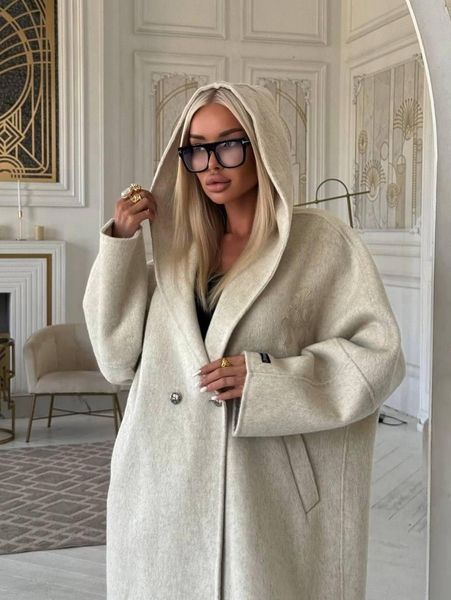 Пальто женское кашемировое с капюшоном 50-54(3 кол.) "Papafashion " недорого от прямого поставщика Razg6260-4302a/батал фото