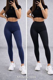 Леггинсы женские из микродайвинга с высокой посадкой S-M, L-XL (2цв) "BONJOUR" недорого от прямого поставщика RIN1551-2699v фото