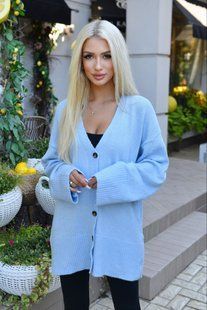 Кардиган жіночий в стилі oversize з акрилу та вовни ONE SIZE (4кол) "SHANNY" недорого від прямого постачальника 2PLBeg1370-6023v фото