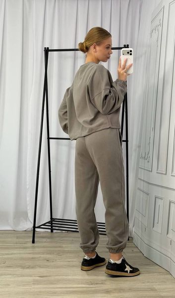 Спортивный костюм женский из трехнитки S, M, L "BONJOUR" недорого от прямого поставщика RIN1551-5819_вышивк_L_A_v фото