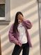 Стильная женская рубашка в клетку из фланели с деликатными камнями oversize (2цв) "ASPERAMO" недорого от прямого поставщика Rin1545-7101_пр_кл_роз_сер_v фото 4