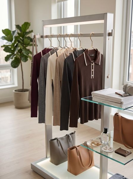 Лонгслів жіночий з трикотажу з коміром поло ONE SIZE "REMISTORE" недорого від прямого постачальника Razg3591-SV2609_поло_бежевый_v фото
