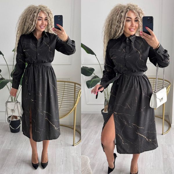 Женское платье-рубашка с боковым разрезом S, M, L, XL "RemiStore" от прямого поставщика Razg3591-SV655i_1 фото