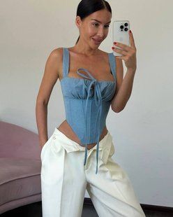 Корсет жіночий з джинса стрейч 42-44, 46-48 "JEMWEAR" недорого від прямого постачальника RIN1558-419b фото
