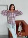 Корсетная рубашка женская из турецкой сорочковой фланели 42-46 "CHAYKINA" недорого от прямого поставщика 2PLGU799-9952_кл_роз_сер_v фото 2