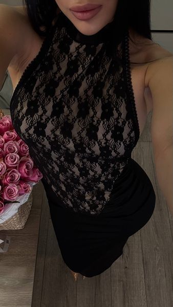 Платье женское из микродайвинга и кружева 42-44, 44-46 "CRYSTAL BRAND" недорого от прямого поставщика SIN1525-1287v фото