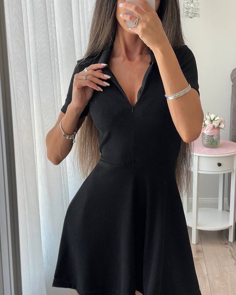 Платье женскон из турецкого рубчика 42-44, 46-48 "DOMINI" недорого от прямого поставщика 2PLGU782-891v фото