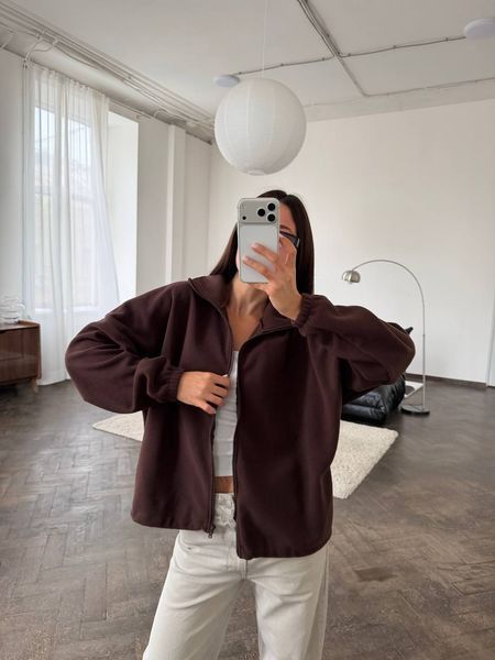 Флисовая кофта женская на молнии из флиса ONE SIZE (4цв) "GLOSSY" недорого от прямого поставщика Rin850-055v фото