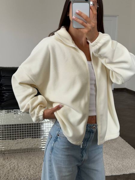 Флисовая кофта женская на молнии из флиса ONE SIZE (4цв) "GLOSSY" недорого от прямого поставщика Rin850-055v фото