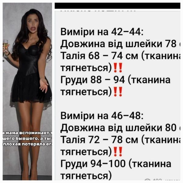 Плаття жіноче екошкіра + гіпюр 42-44;46-48 "DOMINI" недорого від прямого постачальника 2PLGU782-658t фото