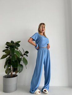 Костюм-тройка женский (топ+штаны+резинка) рубчик 42-44, 46-48, 50-52 (9цв) "ANNABELLE" от прямого поставщика Av4930-1615t фото