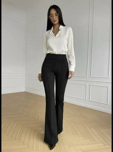 Штаны женские из креп-дайв с клешем 42-44, 46-48, 50-52 "TONI" недорого от прямого поставщика Sin1516-10454v фото