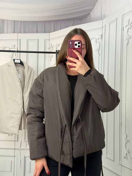 Стильная женская куртка на запах из плащевки S, M, L, XL (2цв) "BONJOUR" недорого от прямого поставщика RIN1551-8088v фото