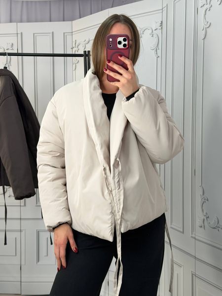 Стильная женская куртка на запах из плащевки S, M, L, XL (2цв) "BONJOUR" недорого от прямого поставщика RIN1551-8088v фото
